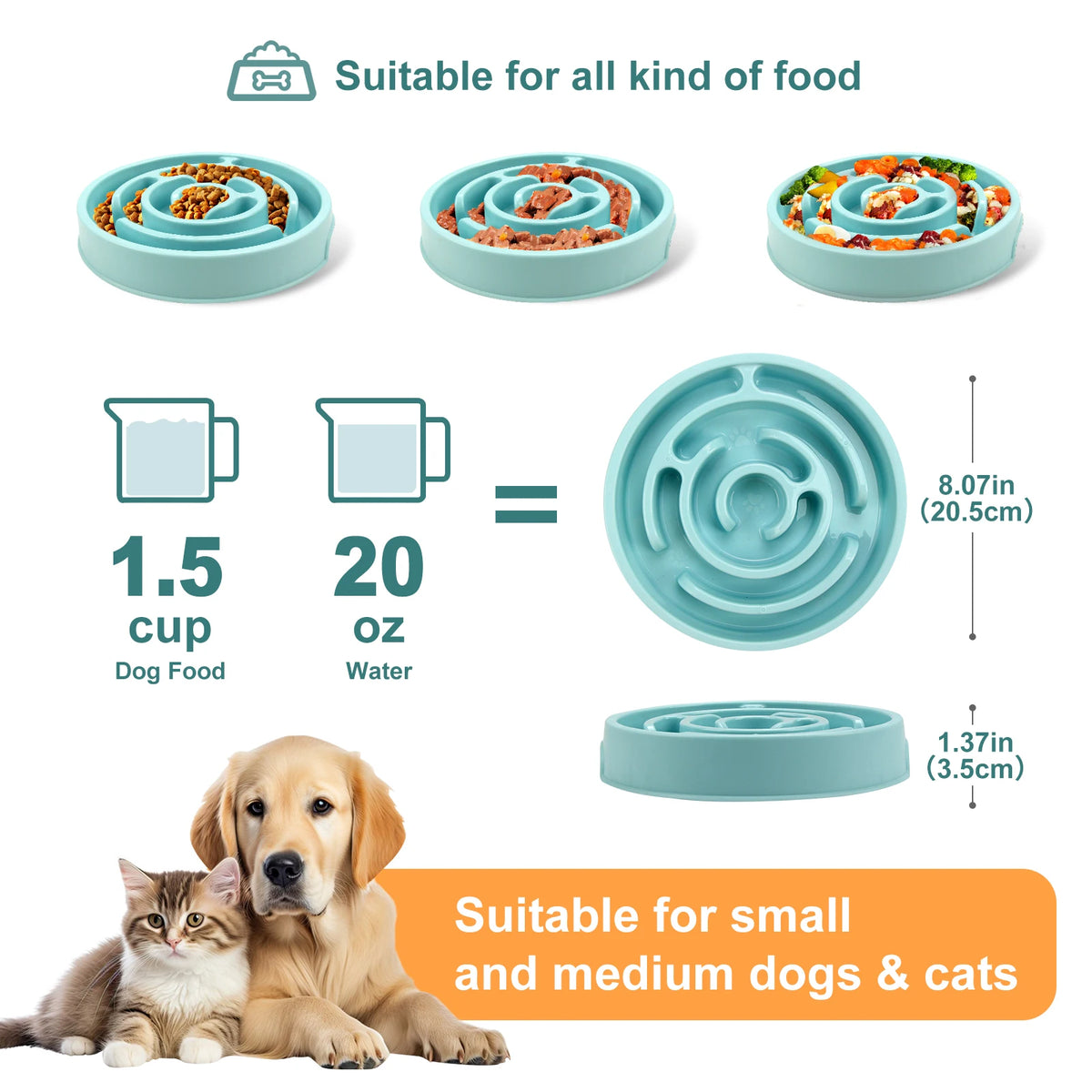 Gamelle Anti-Glouton Chien & Chat – Repas Plus Lent